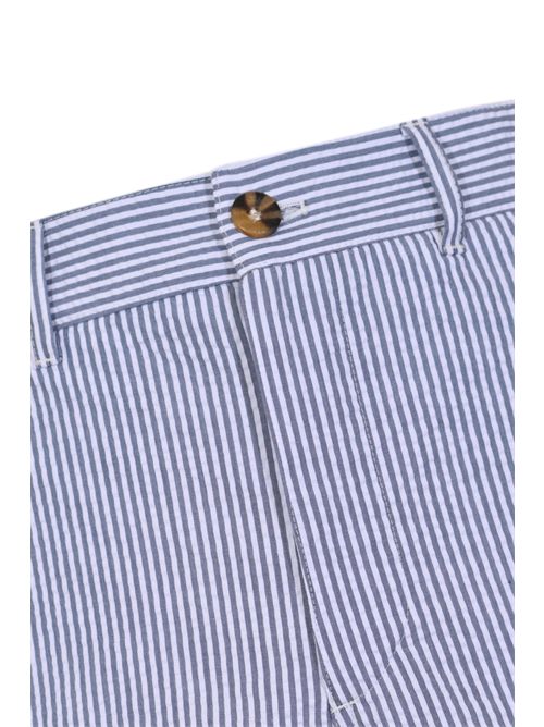 Bermuda Ischia in cotone seersucker Blu Bianco Mc2 Saint Barth | ISC000103931L